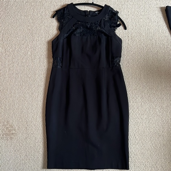 Black RW&Co Cocktail Dress size 12 with Lace Motif - Picture 2 of 8